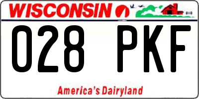 WI license plate 028PKF