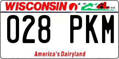 WI license plate 028PKM
