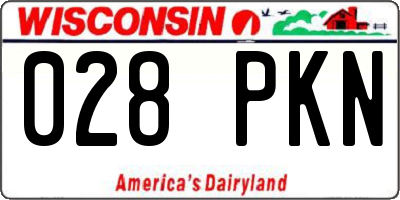 WI license plate 028PKN