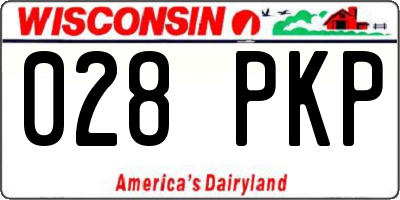 WI license plate 028PKP