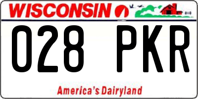 WI license plate 028PKR