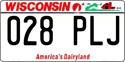 WI license plate 028PLJ