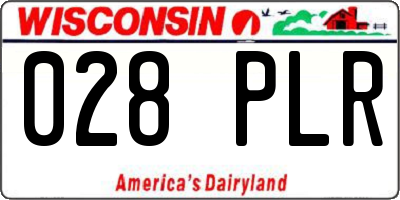 WI license plate 028PLR