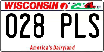 WI license plate 028PLS