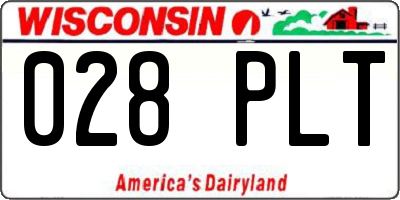 WI license plate 028PLT