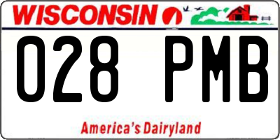 WI license plate 028PMB