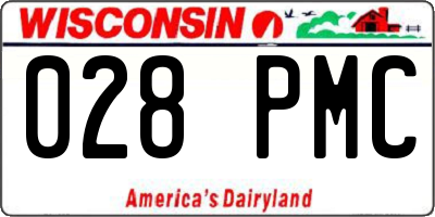 WI license plate 028PMC