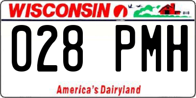 WI license plate 028PMH