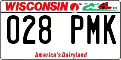 WI license plate 028PMK