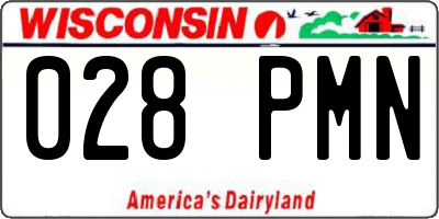 WI license plate 028PMN