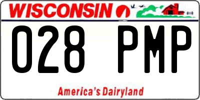WI license plate 028PMP