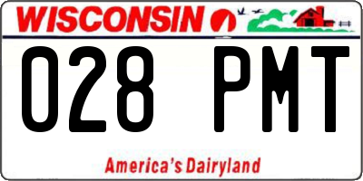 WI license plate 028PMT
