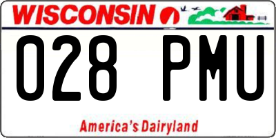 WI license plate 028PMU