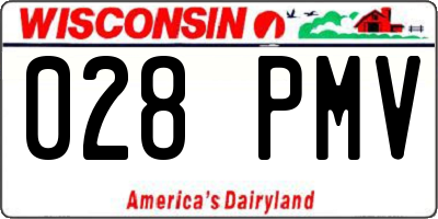 WI license plate 028PMV