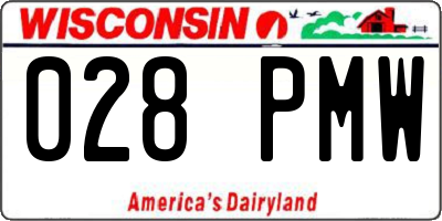 WI license plate 028PMW