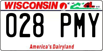 WI license plate 028PMY