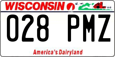 WI license plate 028PMZ