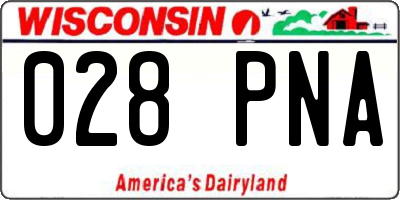 WI license plate 028PNA
