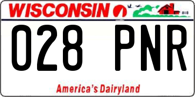 WI license plate 028PNR