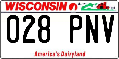 WI license plate 028PNV