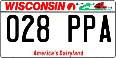 WI license plate 028PPA