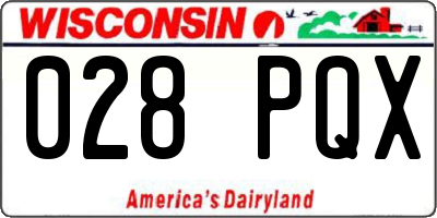 WI license plate 028PQX