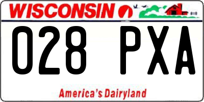 WI license plate 028PXA