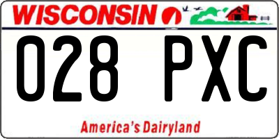 WI license plate 028PXC
