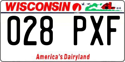 WI license plate 028PXF