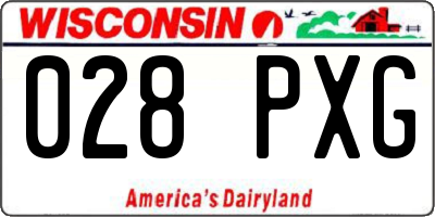 WI license plate 028PXG