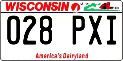 WI license plate 028PXI