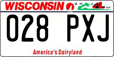 WI license plate 028PXJ