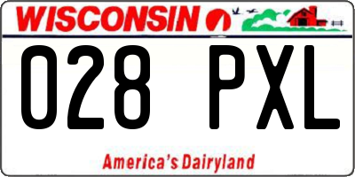 WI license plate 028PXL