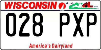 WI license plate 028PXP