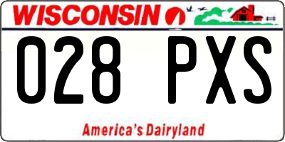 WI license plate 028PXS