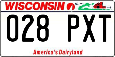 WI license plate 028PXT
