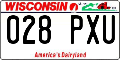 WI license plate 028PXU