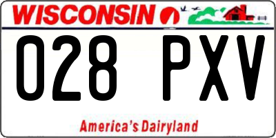 WI license plate 028PXV