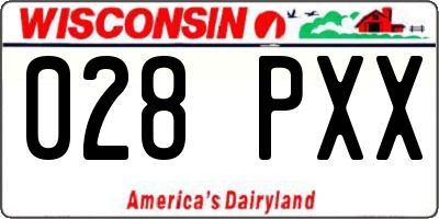 WI license plate 028PXX