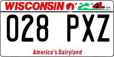 WI license plate 028PXZ