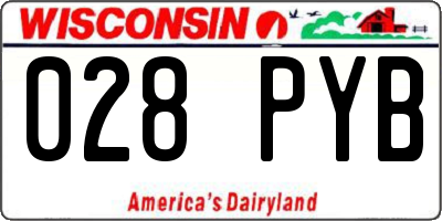 WI license plate 028PYB