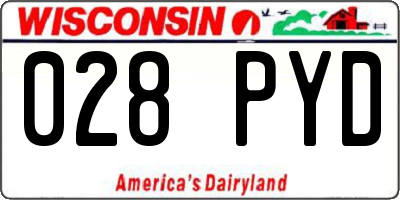 WI license plate 028PYD