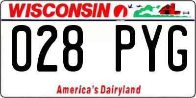 WI license plate 028PYG