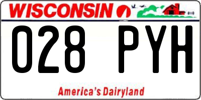 WI license plate 028PYH