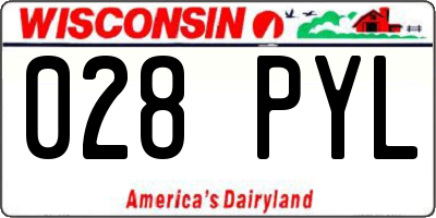 WI license plate 028PYL
