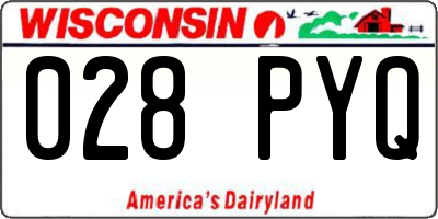 WI license plate 028PYQ