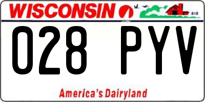 WI license plate 028PYV