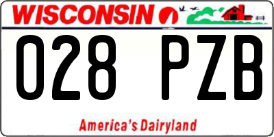 WI license plate 028PZB