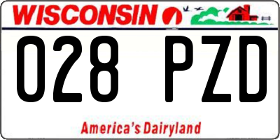 WI license plate 028PZD