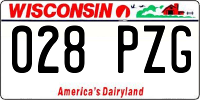 WI license plate 028PZG